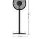 Black 3-Speed Standing Fan