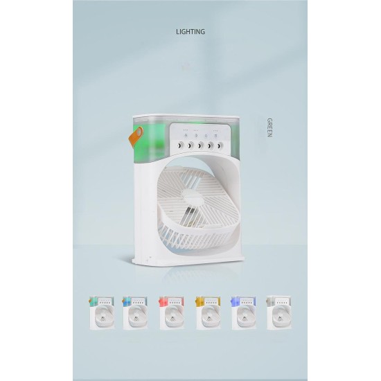5-Hole Spray Disinfection Air Conditioning Fan With 7-Color Night Light