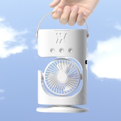 Three-Hole Air Cooler Spray Fan Portable Desktop Humidification Spray Usb Mini Cooling Fan