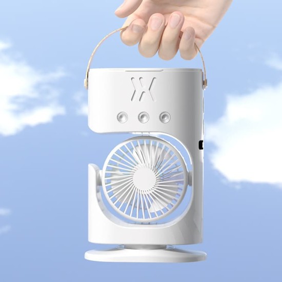 Three-Hole Air Cooler Spray Fan Portable Desktop Humidification Spray Usb Mini Cooling Fan