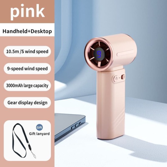 Handheld Turbo Fan Outdoor Camping Fan Usb Charging Long Life High Speed Fan