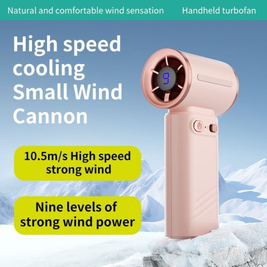 Handheld Turbo Fan Outdoor Camping Fan Usb Charging Long Life High Speed Fan