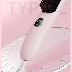 Wireless Hair Straightener Fast Charging Lcd Usb Charging Ceramic Heating Electric Comb Portable Hair Straightener