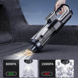 Portable Car Cordless Vacuum Cleaner with Display, Large Suction Power, Rechargeable