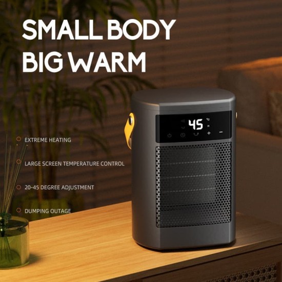 Heater Household Small Shaking Remote Control Heater Office Desk High Power Electric Heater Digital Display