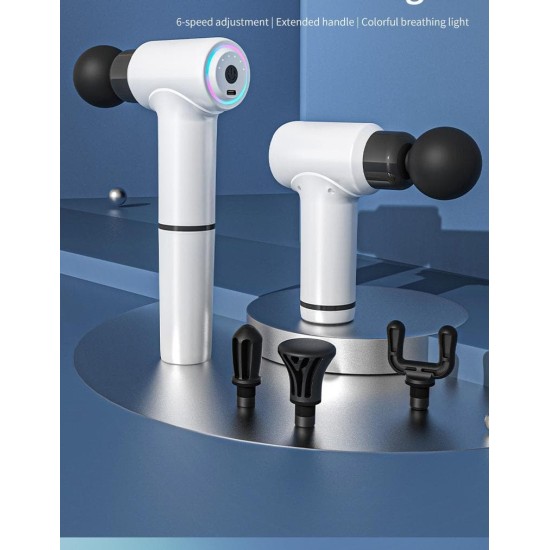 Extended Handle Fascia Gun Massager Portable Massage Hammer Electric Muscle Relaxation Whole Body Meridian Back