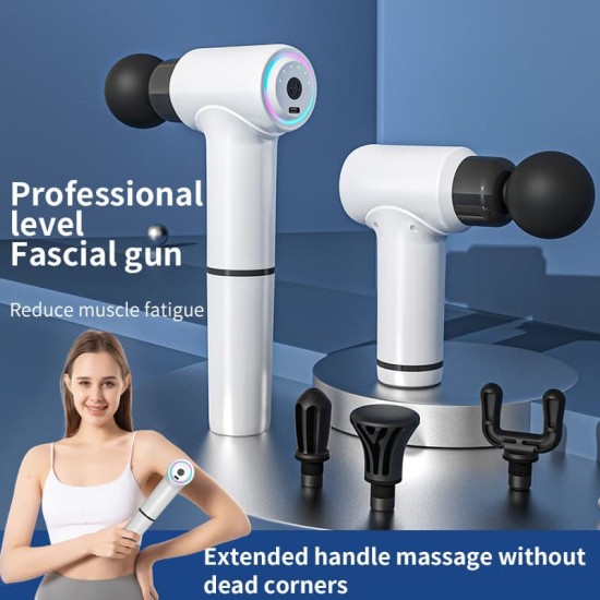 Extended Handle Fascia Gun Massager Portable Massage Hammer Electric Muscle Relaxation Whole Body Meridian Back